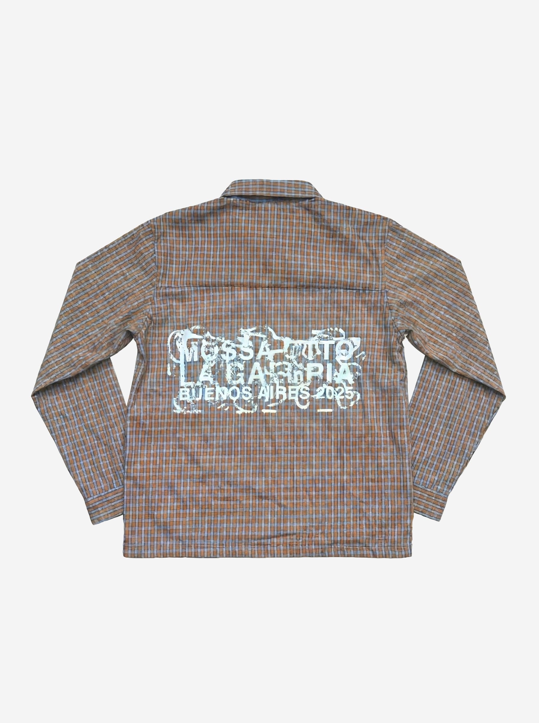 CAMISA NARANJA/CELESTE - Image 2